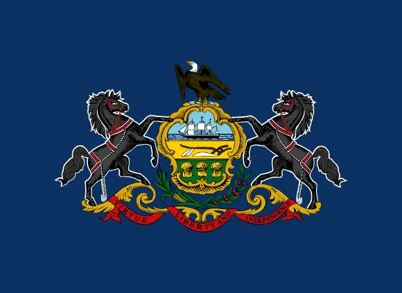 Map of Pennsylvania showing pest control service areas